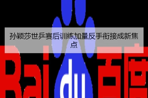 孙颖莎世乒赛后训练加量反手衔接成新焦点